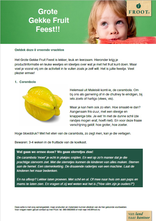 Grote Gekke Fruit Feest - activiteiten - pagina 1 - Copy en beeld