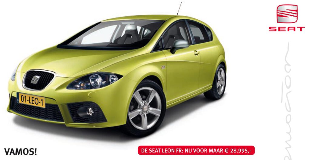 Seat Leon FR - dealeradvertentie kop - Copywriting Portfolio - Henkjan Elsinga - zeg maar Henk