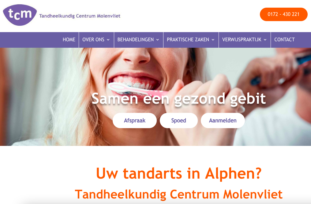 TCM - Website deel Home - tekst